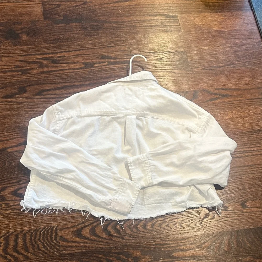 Moussy Vintage White Cropped Denim Jacket (244) - Picture 8 of 9